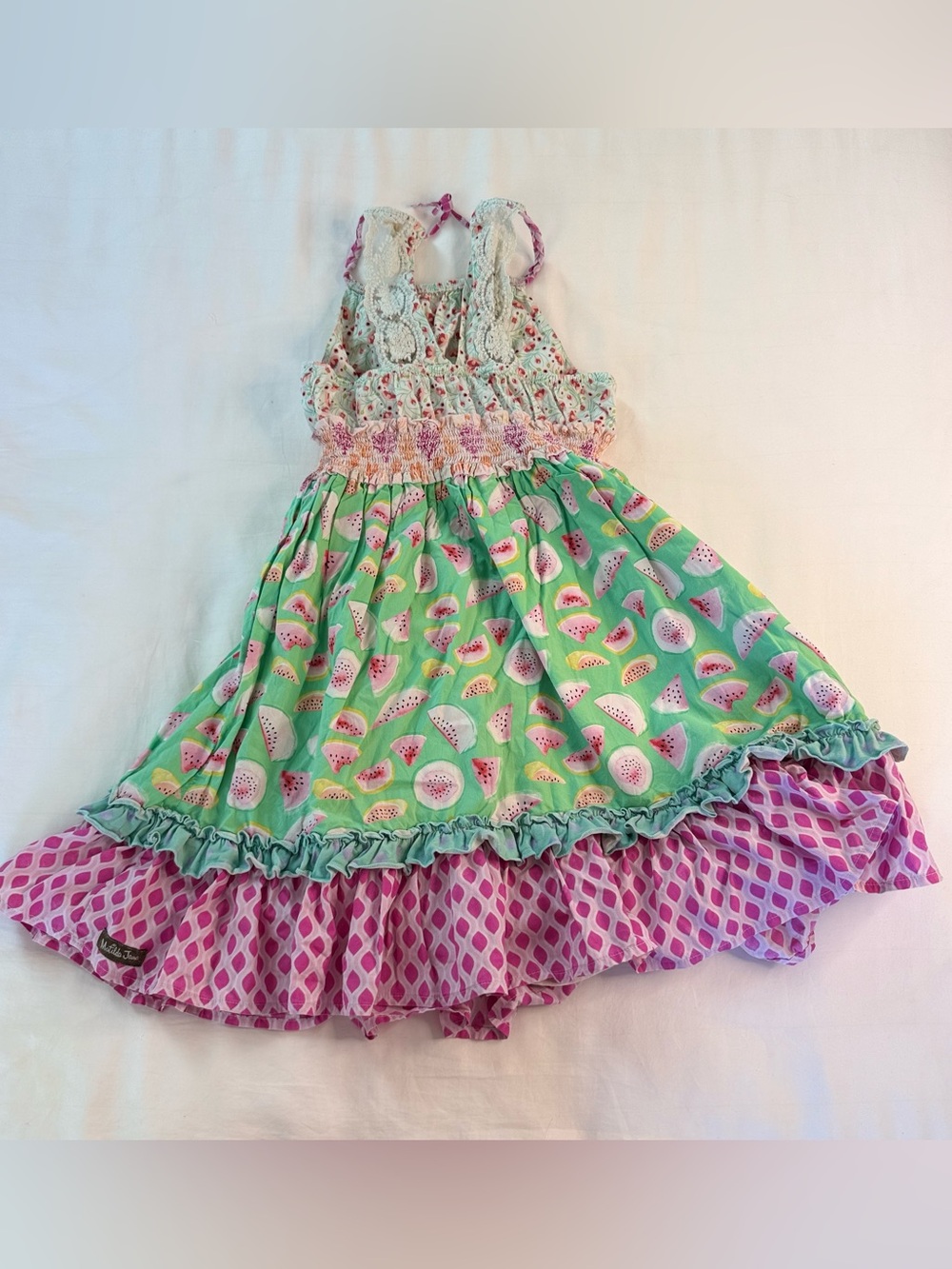 Matilda Jane Layered Print Ruffle Dress Size 10